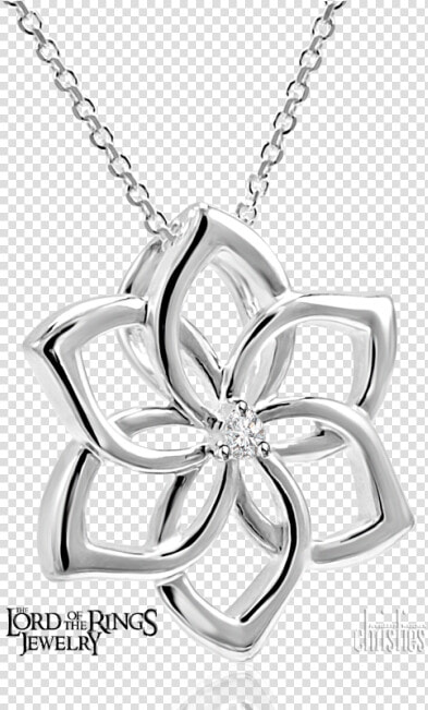 The Hobbit Galadriel Flower Pendant   Name Pendant In Heart  HD Png DownloadTransparent PNG