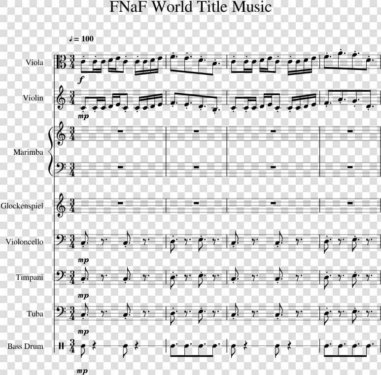 Fnaf Opening Titles Sheet Music  HD Png DownloadTransparent PNG