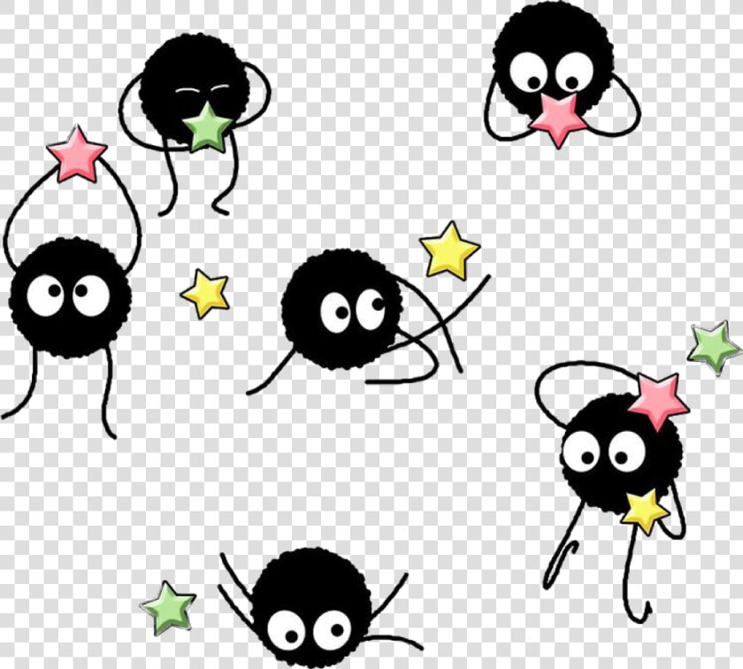  spiritedaway  totoro  totorolove  noface  animation   Transparent Spirited Away Soot Sprites  HD Png DownloadTransparent PNG