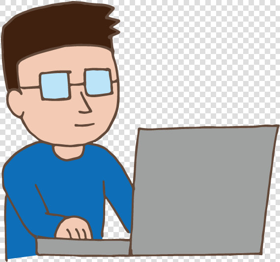 Young Man Using Laptop   Laptop With Person Animated  HD Png DownloadTransparent PNG