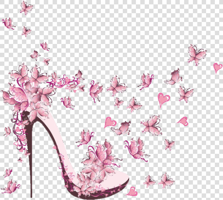  highheels  schmetterlinge  scbutterflies  butterflies   Bedroom Pink Butterfly Wall Paper  HD Png DownloadTransparent PNG