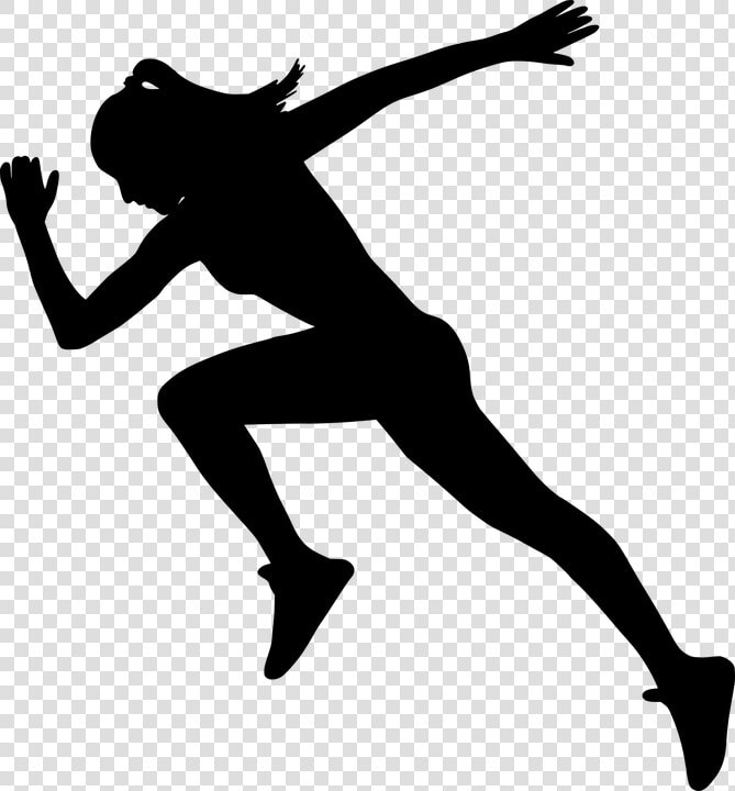 Silhouette Fit Run Gym Runner Workout Woman   Woman Running Silhouette  HD Png DownloadTransparent PNG