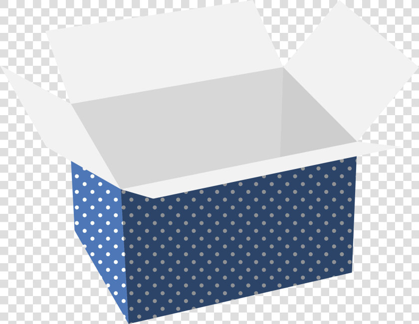 Blue Polka Dot Cardboard Box Clip Arts   Nice Box Clipart  HD Png DownloadTransparent PNG