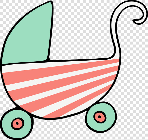 Mint Stroller Clip Art   Baby Shower Clip Art  HD Png DownloadTransparent PNG