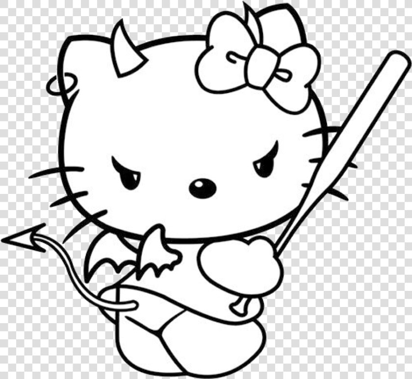 Hellokitty Sanrio Cute Devil Devilhorns Cute Sticker   Hello Kitty Devil Png  Transparent PngTransparent PNG