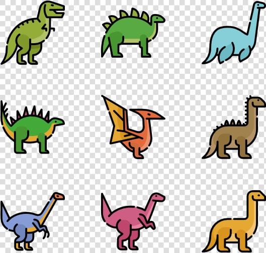 Dinosaurs Png Clipart   Dinosaurs In A Line  Transparent PngTransparent PNG