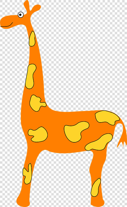 Orange  Giraffe  Animal  Zoo  Tall  Cartoon  Safari   Orange Giraffes  HD Png DownloadTransparent PNG