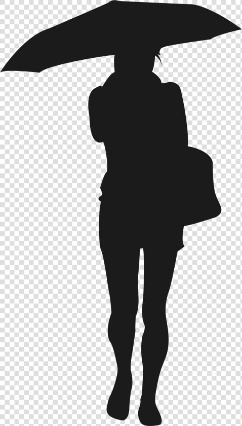 Silhouette Scalable Vector Graphics Woman Icon   Silhouette Of Guy Under Umbrella  HD Png DownloadTransparent PNG