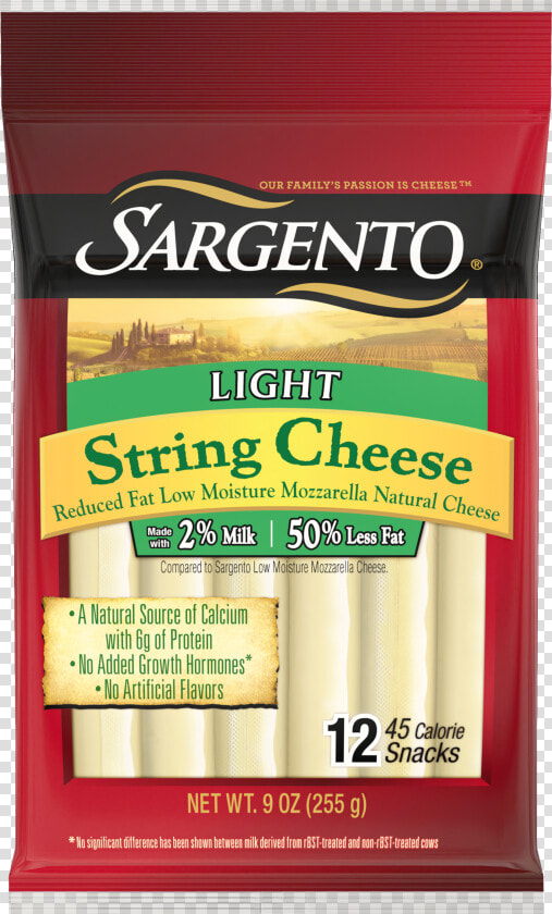 Sargento® Reduced Fat Low Moisture Part Skim Mozzarella   Packaging And Labeling  HD Png DownloadTransparent PNG