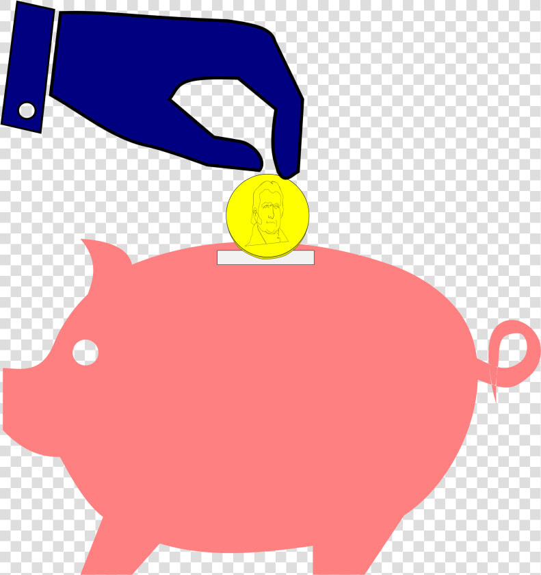 Bank  Coin  Money  Pig  Piggy  Savings   Piggy Bank Coin Clipart  HD Png DownloadTransparent PNG