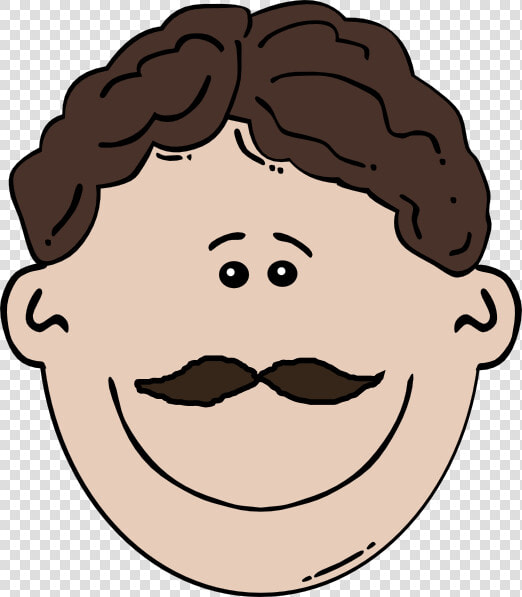 Smiling Mustache Man Svg Clip Arts   Moustache Man Clipart  HD Png DownloadTransparent PNG