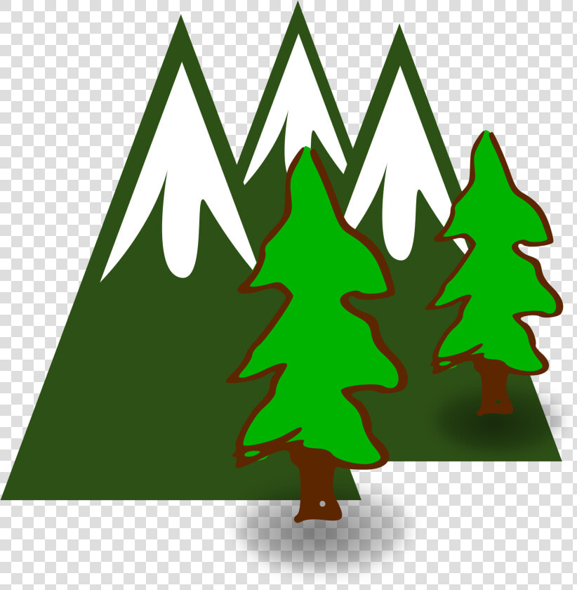 Mountain Tree Cliparts   Tree And Mountains Clipart  HD Png DownloadTransparent PNG