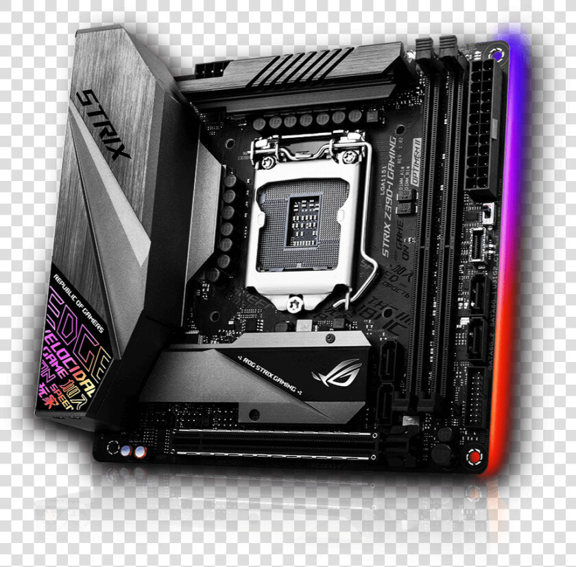 Asus Rog Strix Z390 I Gaming Lga1151 Z390 Ddr4 Usb3  HD Png DownloadTransparent PNG