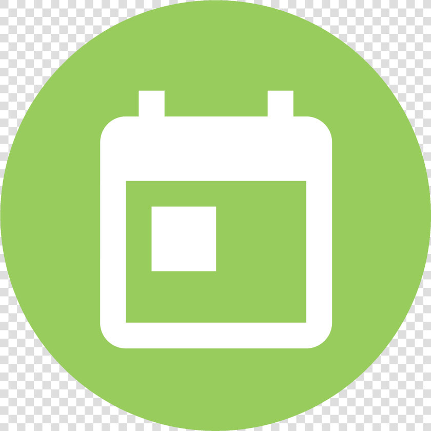 Green Icon With A White Calendar Icon In The Middle   Icon  HD Png DownloadTransparent PNG