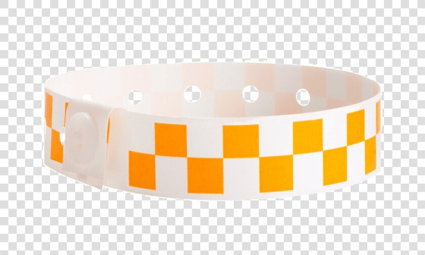 Checkerboard Neon Orange   Plastic Wrist Bands  HD Png DownloadTransparent PNG