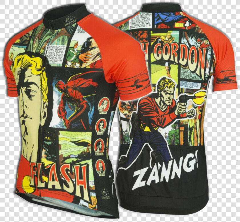 Flash Gordon Cycling Jersey   Comic Bike Jersey  HD Png DownloadTransparent PNG