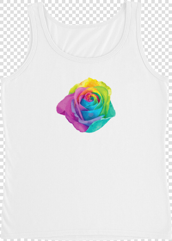 Rainbow Rose Tank Top   Rainbow Rose  HD Png DownloadTransparent PNG