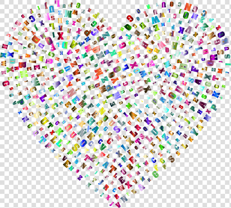 Alphabet Heart Polychromatic No Bg   Hearts With A Peace Sign  HD Png DownloadTransparent PNG