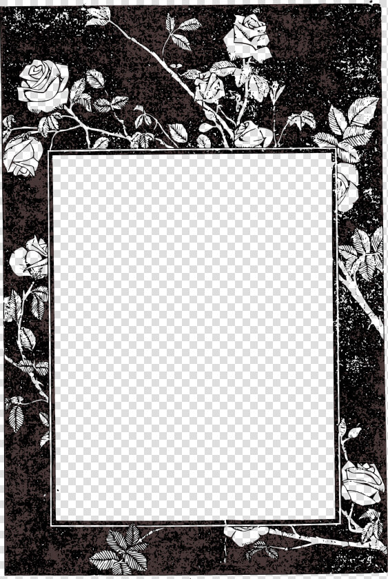 Picture Frame square monochrome Photography   Black Rose Frame Png  Transparent PngTransparent PNG