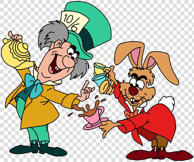 Transparent Alice In Wonderland Clip Art   Mad Hatter And March Hare Clipart  HD Png DownloadTransparent PNG