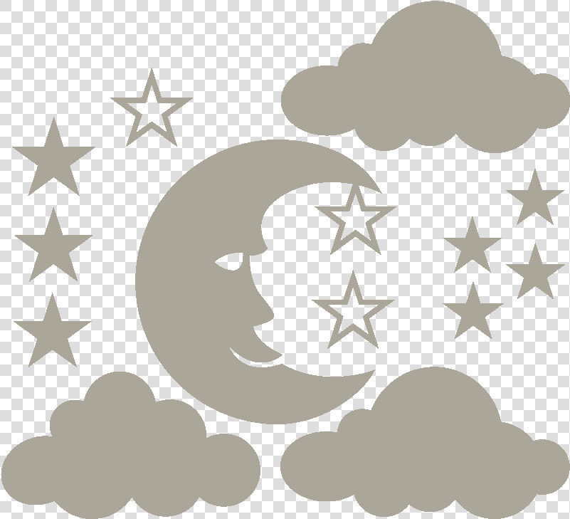 Sticker Toiles Lune Et   Rising Star Drawings  HD Png DownloadTransparent PNG