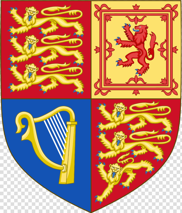 United Kingdom Royal Irish Harp Of Tara Coat Of Arms   Uk Coat Of Arms Shield  HD Png DownloadTransparent PNG