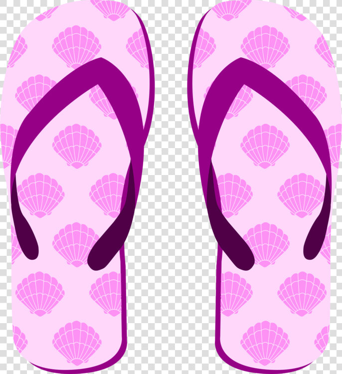 Pink sandal walking Shoe   Purple Flip Flops Clip Art  HD Png DownloadTransparent PNG