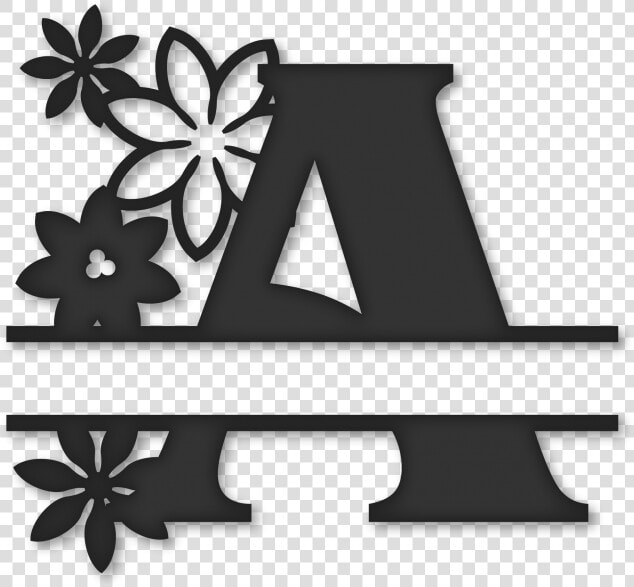 Flower Clipart Monogram Picture   Split A Monogram Png  Transparent PngTransparent PNG