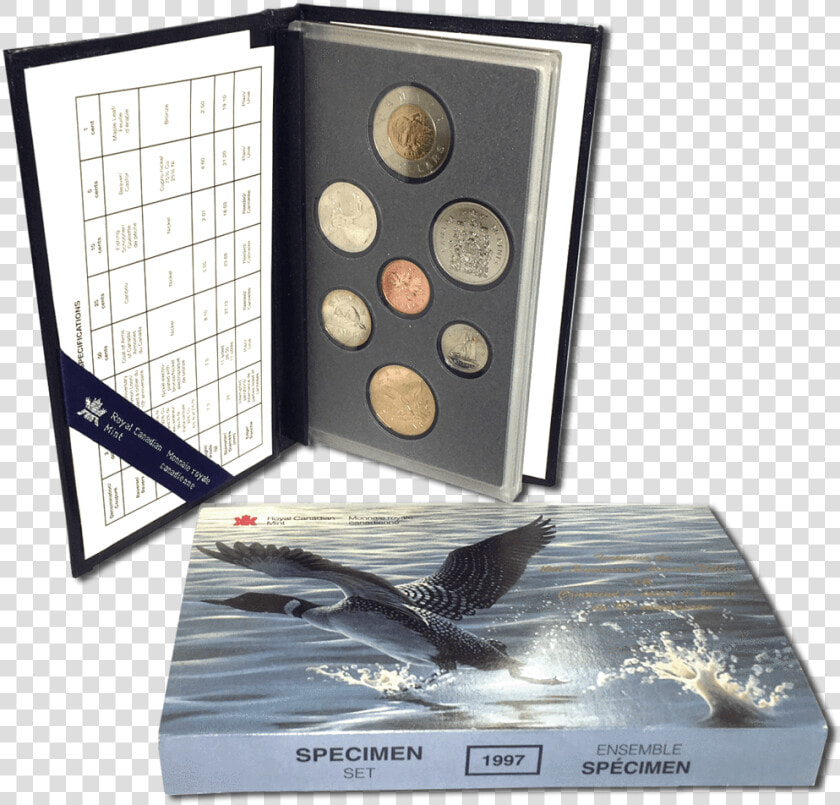 1997 Canada 7 coin Loon 10th Anniversary Specimen Set   Cosmetics  HD Png DownloadTransparent PNG