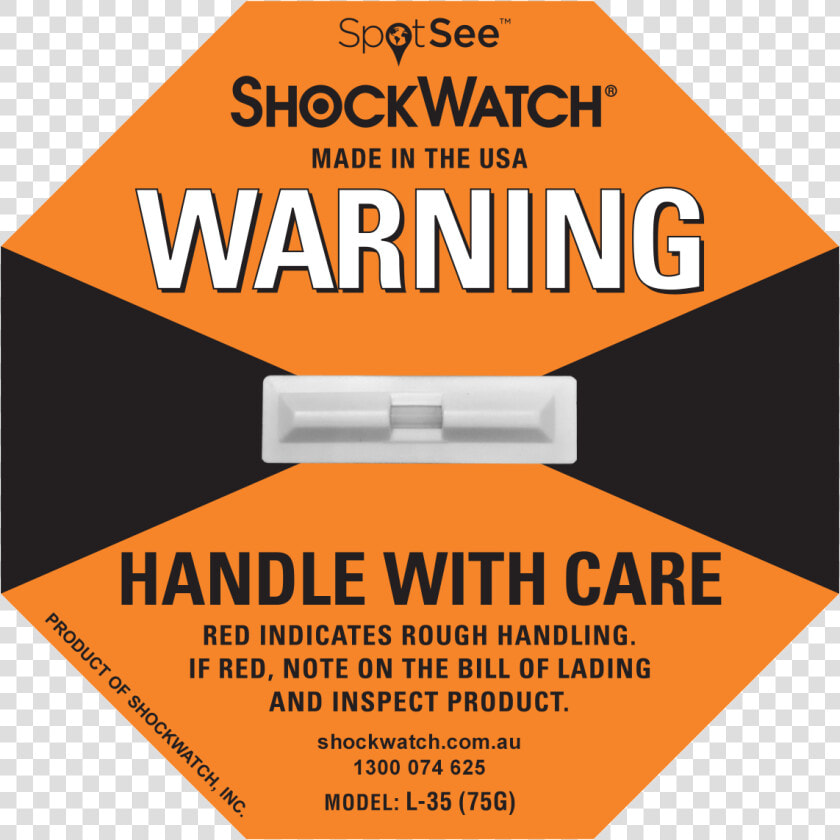 Shockwatch Label L 35 75g   Shockwatch Label  HD Png DownloadTransparent PNG