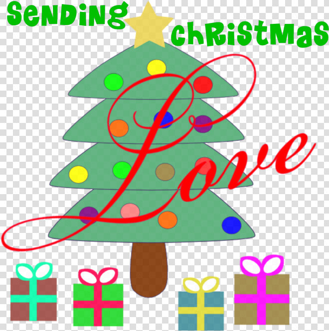 Transparent How To Create Digital Clipart   Cartoon Christmas Tree With Presents  HD Png DownloadTransparent PNG