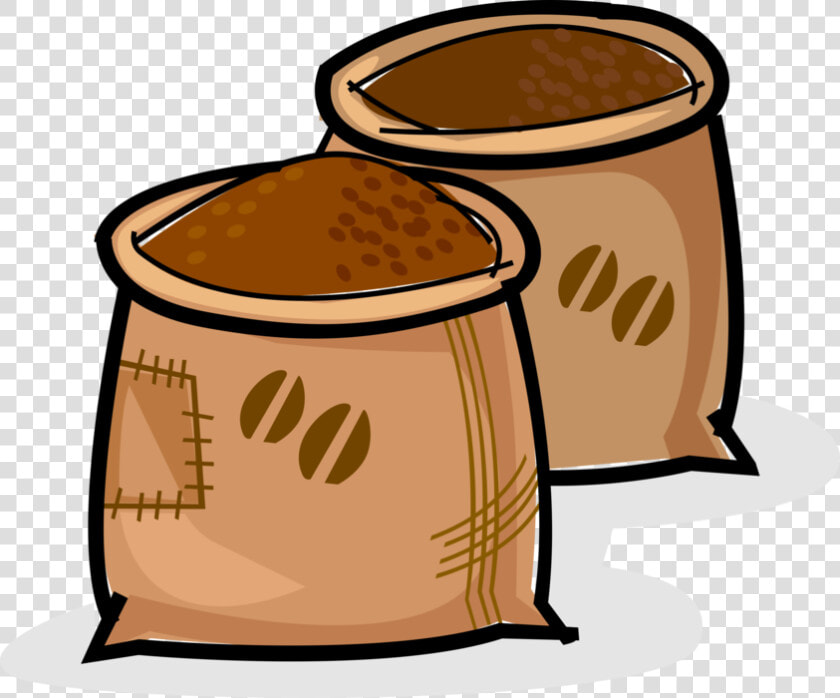 Vector Illustration Of Sacks Of Coffee Bean Seed Of   Ground Coffee Clip Art  HD Png DownloadTransparent PNG