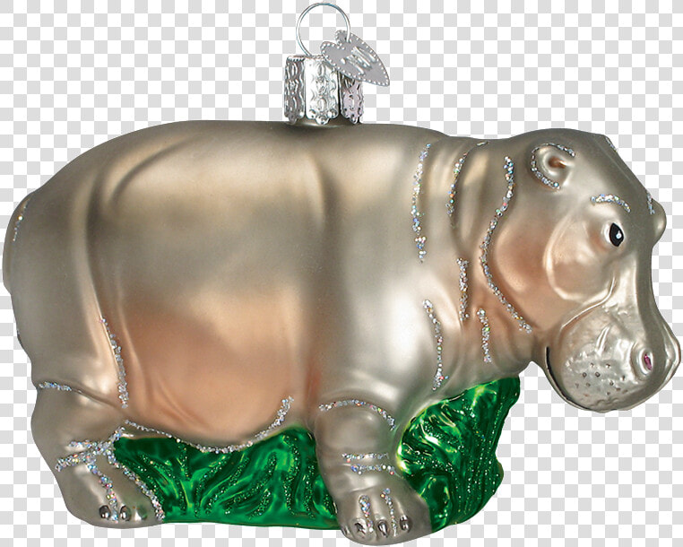 Old World Christmas Hippopotamus Glass Ornament   Png   Kerstballen Dieren  Transparent PngTransparent PNG