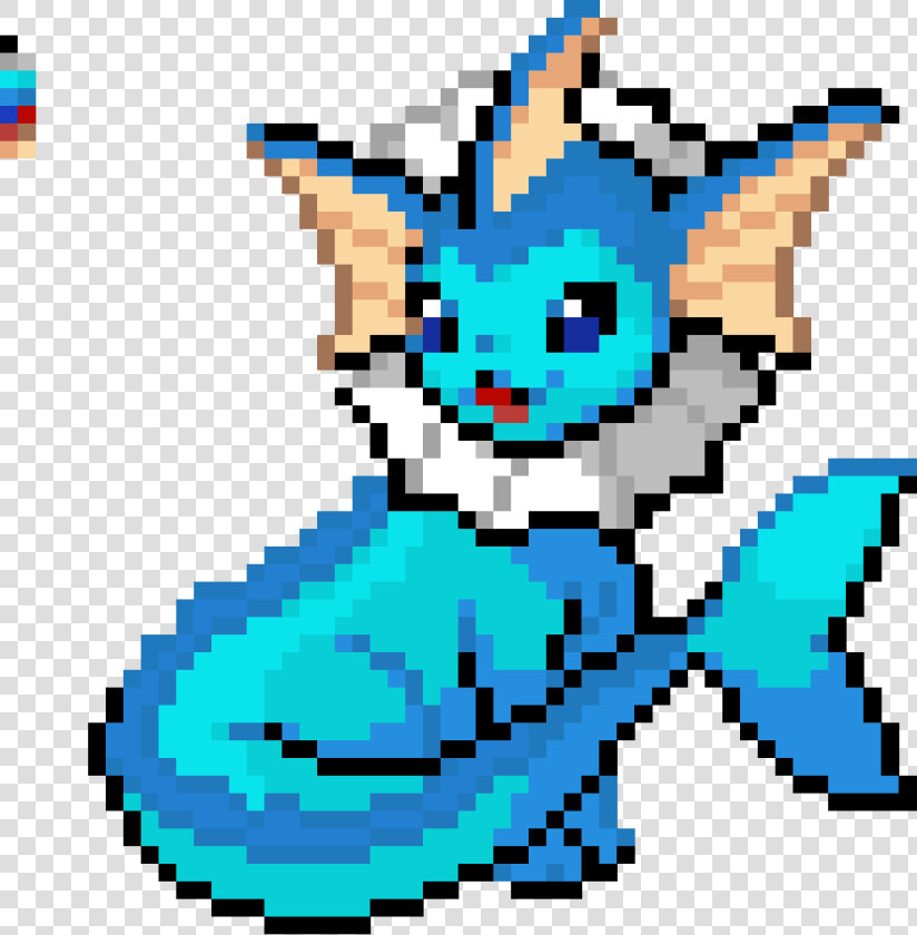 Vaporeon Pixel Art Minecraft  HD Png DownloadTransparent PNG