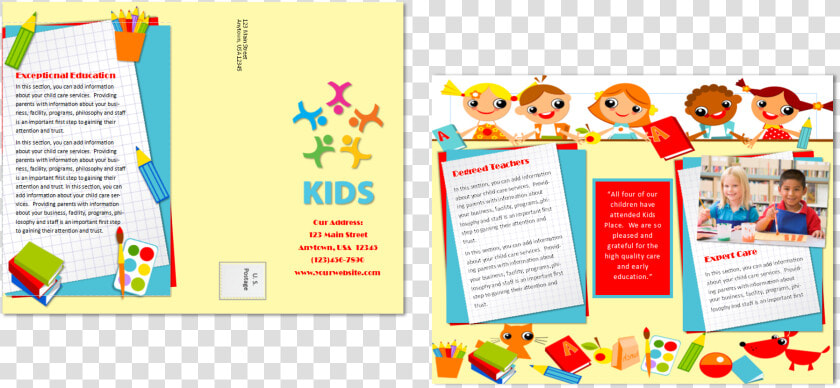 Daycare Brochure Template   Children  39 s Brochure Template  HD Png DownloadTransparent PNG