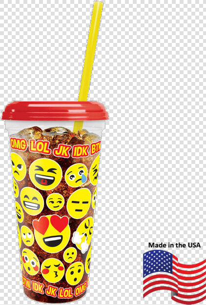 32 Oz Clear Emoji Drink Cups   Snack  HD Png DownloadTransparent PNG