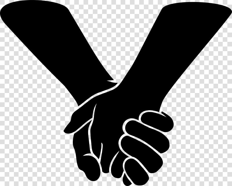 Jpg Black And White Library Hands Svg Holding   Holding Hands Clipart Black And White  HD Png DownloadTransparent PNG