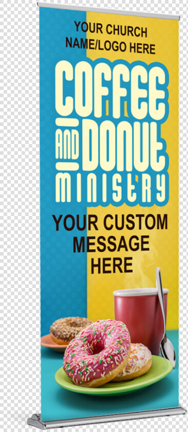 Coffee  amp  Donuts Ministry Custom Banner Customizable   Gdańsk University Of Technology  HD Png DownloadTransparent PNG