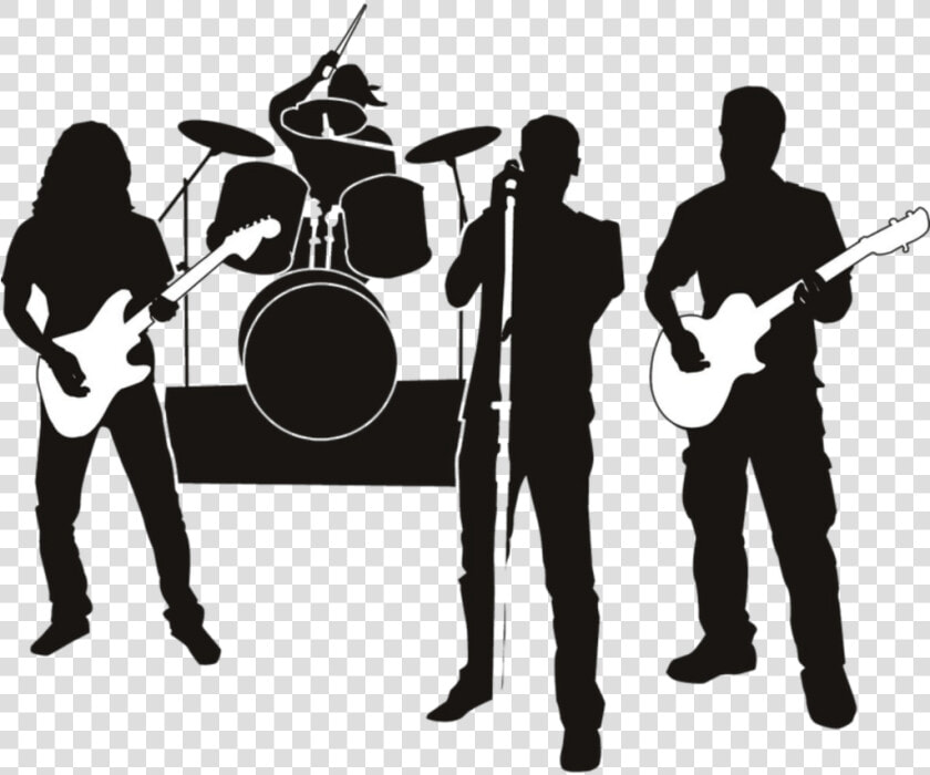 Rock Band Clip Art Musical Ensemble Silhouette Vector   Live Band Vector Png  Transparent PngTransparent PNG