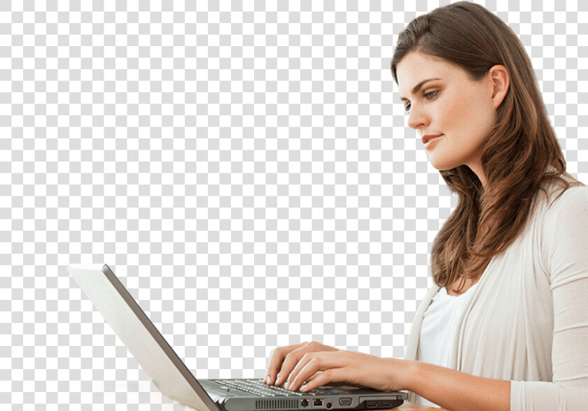 Photo Of Woman Marketing Car Dealership Online   Sitting  HD Png DownloadTransparent PNG