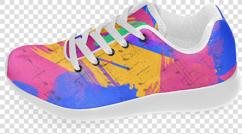 Groovy Paint Brush Strokes With Music Notes Women’s   Walking Shoe  HD Png DownloadTransparent PNG