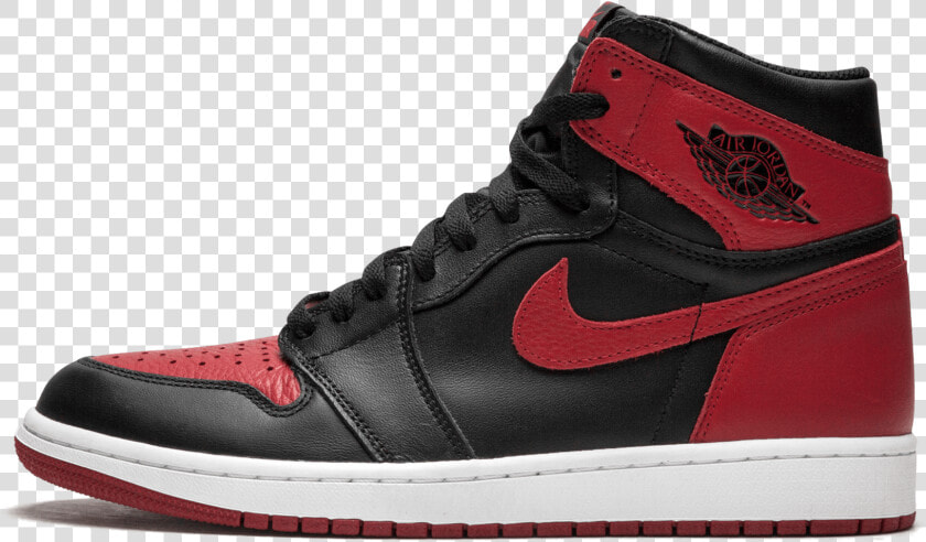 Jordan 1 Bred 11  HD Png DownloadTransparent PNG