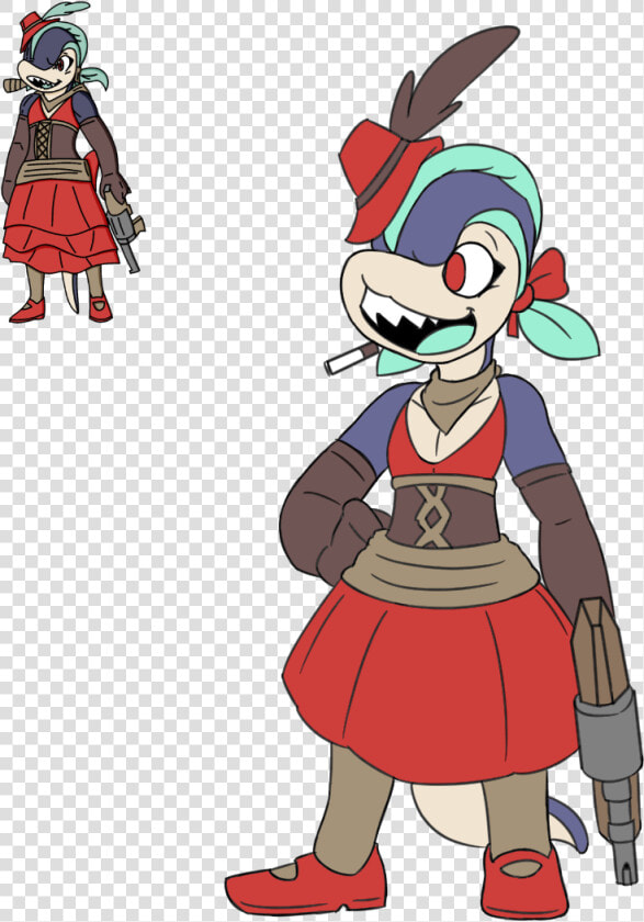 Eel Girl Grunt Sprite Revamp   Girl Eel Cartoon  HD Png DownloadTransparent PNG