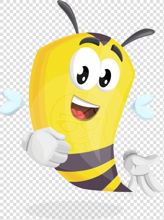 Bee Cartoon Vector Character Aka Mr  HD Png DownloadTransparent PNG