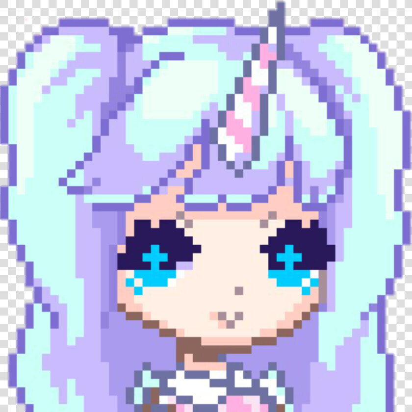 Unigirl Unicorngirl Unicorn Kawaiigirl Anime Girl Kawai   Anime Cute Pixel Art  HD Png DownloadTransparent PNG