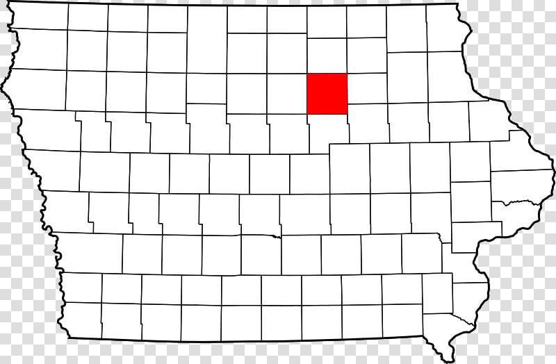 Map Of Iowa Highlighting Butler County   Guthrie Center Iowa Map  HD Png DownloadTransparent PNG