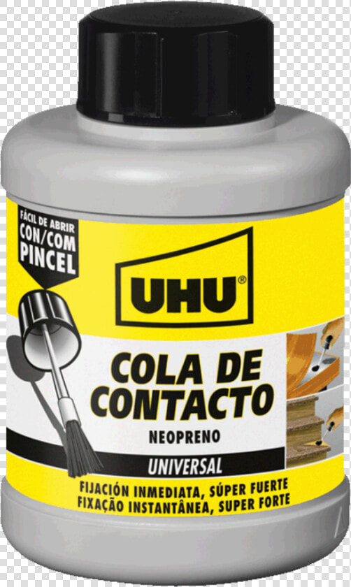 Contact Adhesive With Brush   Cola De Contacto Uhu  HD Png DownloadTransparent PNG