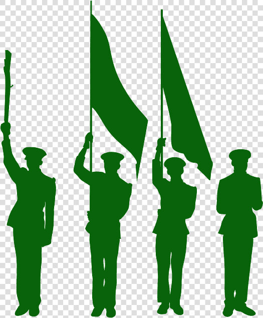 Color Guard Saluting Silhouette  HD Png DownloadTransparent PNG