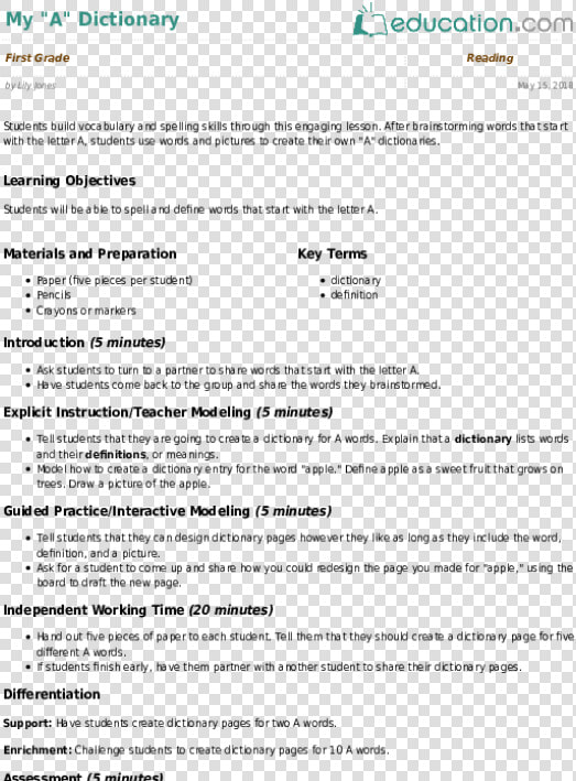 Dictionary Clipart Dictionary Page   Learning Resources On A Lesson Plan  HD Png DownloadTransparent PNG