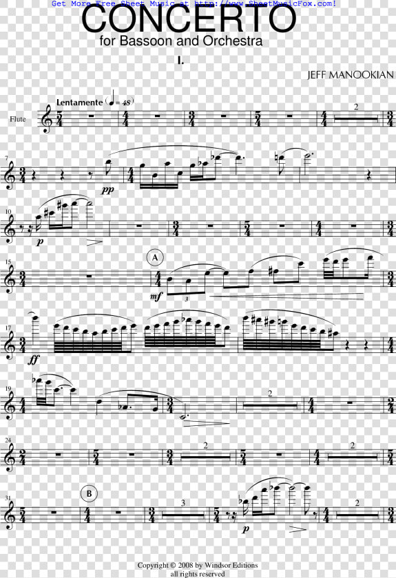 Bassoon Concerto Sheet Music   Sheet Music  HD Png DownloadTransparent PNG